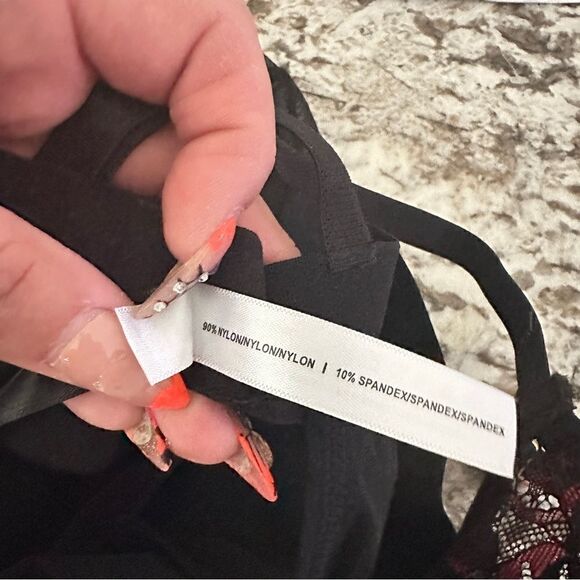 NWOT Yandy sheer black underwire chemise bow ribbon Sz S/M lingerie bondage - Picture 7 of 7